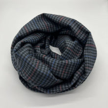 画像をギャラリービューアに読み込む, 【シーズン到来セール】綿100%厚手スヌード*ダークグレーの千鳥チェック*播州織