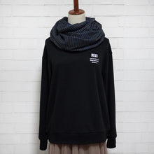 画像をギャラリービューアに読み込む, 【シーズン到来セール】綿100%厚手スヌード*ダークグレーの千鳥チェック*播州織