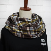 画像をギャラリービューアに読み込む, 【シーズン到来セール】綿100%スヌード*ナチュラルブラウンチェック