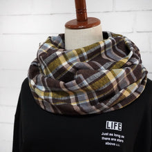 画像をギャラリービューアに読み込む, 【シーズン到来セール】綿100%スヌード*ナチュラルブラウンチェック