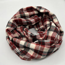 画像をギャラリービューアに読み込む, 【シーズン到来セール】綿100%スヌード*ブラックで締めるミルキーレッドチェック