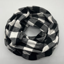 画像をギャラリービューアに読み込む, 【シーズン到来セール】綿100%厚手スヌード*白黒ギンガムチェックM*播州織