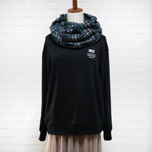 画像をギャラリービューアに読み込む, 【シーズン到来セール】綿100%スヌード*グリーン×パープルのカジュアルチェック*播州織