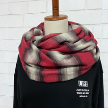 画像をギャラリービューアに読み込む, 【シーズン到来セール】綿100%超極厚スヌード*赤が可愛いオンブレーボーダー*播州織