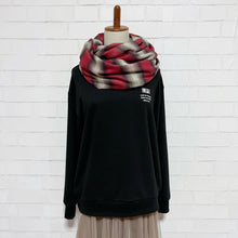 画像をギャラリービューアに読み込む, 【シーズン到来セール】綿100%超極厚スヌード*赤が可愛いオンブレーボーダー*播州織