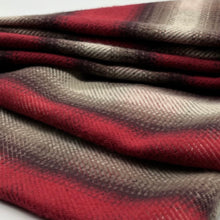 画像をギャラリービューアに読み込む, 【シーズン到来セール】綿100%超極厚スヌード*赤が可愛いオンブレーボーダー*播州織