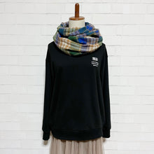 画像をギャラリービューアに読み込む, 【シーズン到来セール】綿100%厚手スヌード*ブルー×グリーンがオシャレな大柄チェックスヌード*播州織