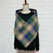 画像をギャラリービューアに読み込む, 【シーズン到来セール】綿100%厚手スヌード*ブルー×グリーンがオシャレな大柄チェックスヌード*播州織