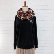 画像をギャラリービューアに読み込む, 【シーズン到来セール】綿100%スヌード*ローズレッドが可愛いXmasカラーのタータンチェック*播州織