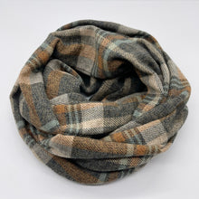 画像をギャラリービューアに読み込む, 【シーズン到来セール】綿100%厚手コットンツイードスヌード*秋色大柄チェック*播州織