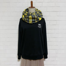 画像をギャラリービューアに読み込む, 【シーズン到来セール】綿100%スヌード*イエローブルーラインチェック*播州織