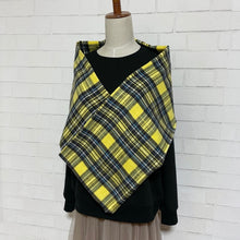 画像をギャラリービューアに読み込む, 【シーズン到来セール】綿100%スヌード*イエローブルーラインチェック*播州織