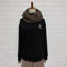 画像をギャラリービューアに読み込む, 【シーズン到来セール】綿100%厚手コットンツイードスヌード*ダークブラウンチェック*播州織