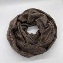 画像をギャラリービューアに読み込む, 【シーズン到来セール】綿100%厚手コットンツイードスヌード*ダークブラウンチェック*播州織