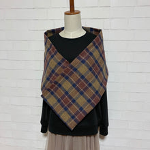 画像をギャラリービューアに読み込む, 【シーズン到来セール】綿100%厚手コットンツイードスヌード*ブラウンチェック*播州織