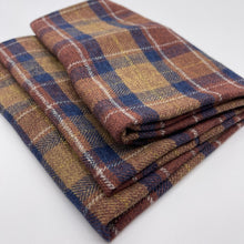 画像をギャラリービューアに読み込む, 【シーズン到来セール】綿100%厚手コットンツイードスヌード*ブラウンチェック*播州織
