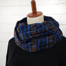 画像をギャラリービューアに読み込む, 【シーズン到来セール】綿100%スヌード*ブルーが綺麗なカジュアルチェック*播州織