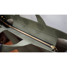 画像をギャラリービューアに読み込む, とにかく軽い✨tonikaruバッグ【M】水玉抹茶*播州織×姫路レザー