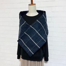 画像をギャラリービューアに読み込む, 【シーズン到来セール】綿100%スヌード*厚手ふわふわネイビーチェック*播州織