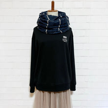 画像をギャラリービューアに読み込む, 【シーズン到来セール】綿100%スヌード*厚手ふわふわネイビーチェック*播州織