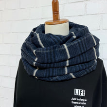 画像をギャラリービューアに読み込む, 【シーズン到来セール】綿100%スヌード*厚手ふわふわネイビーチェック*播州織