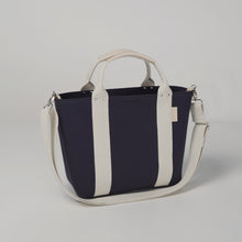 画像をギャラリービューアに読み込む, シンプルトート M ネイビー 播州織 オーガニックコットン