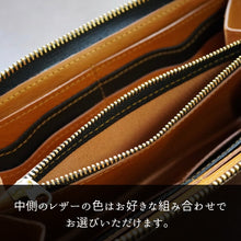 画像をギャラリービューアに読み込む, 驚くほど手に馴染むラウンドファスナー長財布 播州織