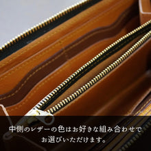 画像をギャラリービューアに読み込む, 驚くほど手に馴染むラウンドファスナー長財布 播州織