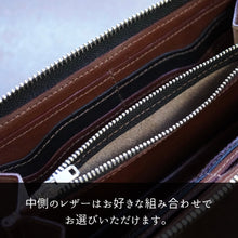 画像をギャラリービューアに読み込む, 驚くほど手に馴染むラウンドファスナー長財布 播州織