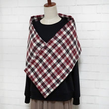 画像をギャラリービューアに読み込む, 【シーズン到来セール】綿100%スヌード*ブラックで締めるミルキーレッドチェック